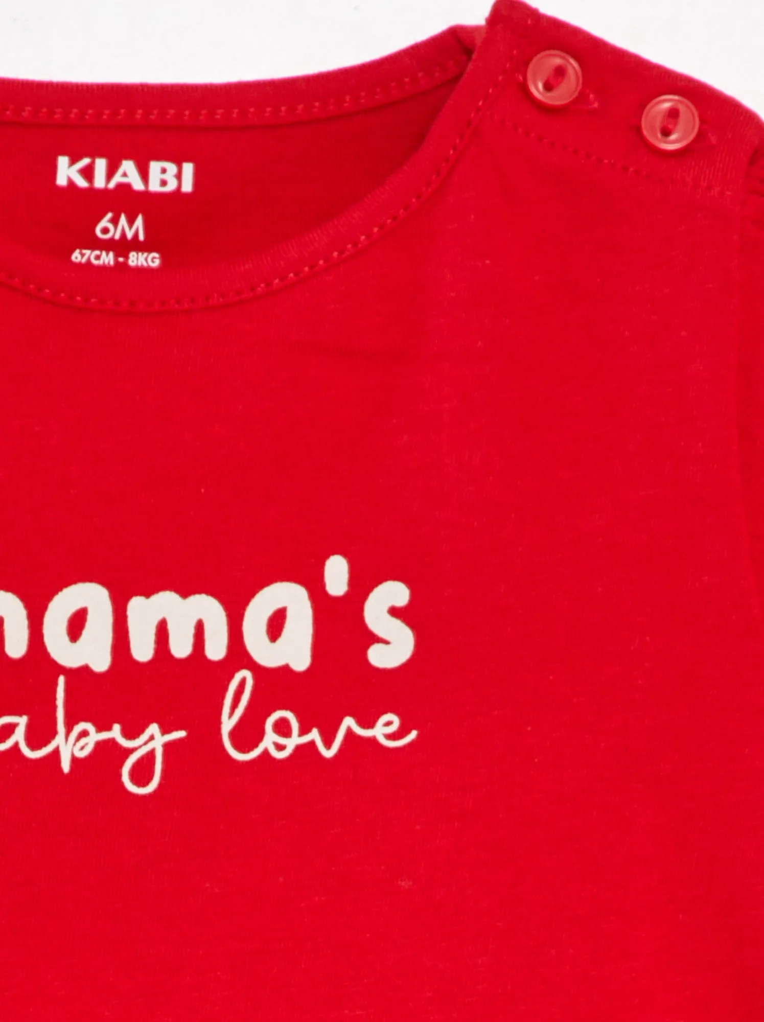 T-shirt stampata con scritta - ROSSO