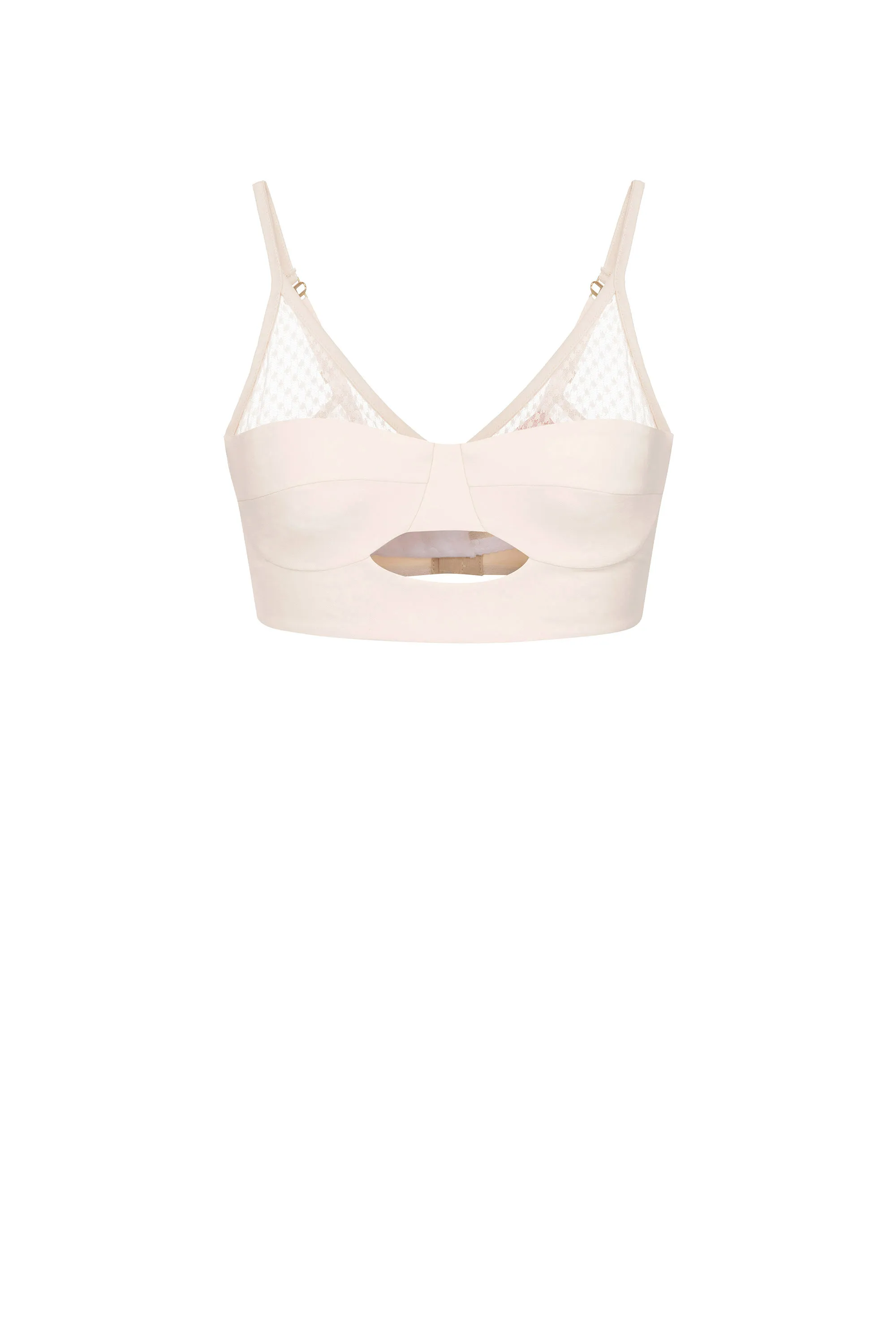 Top a reggiseno in tulle