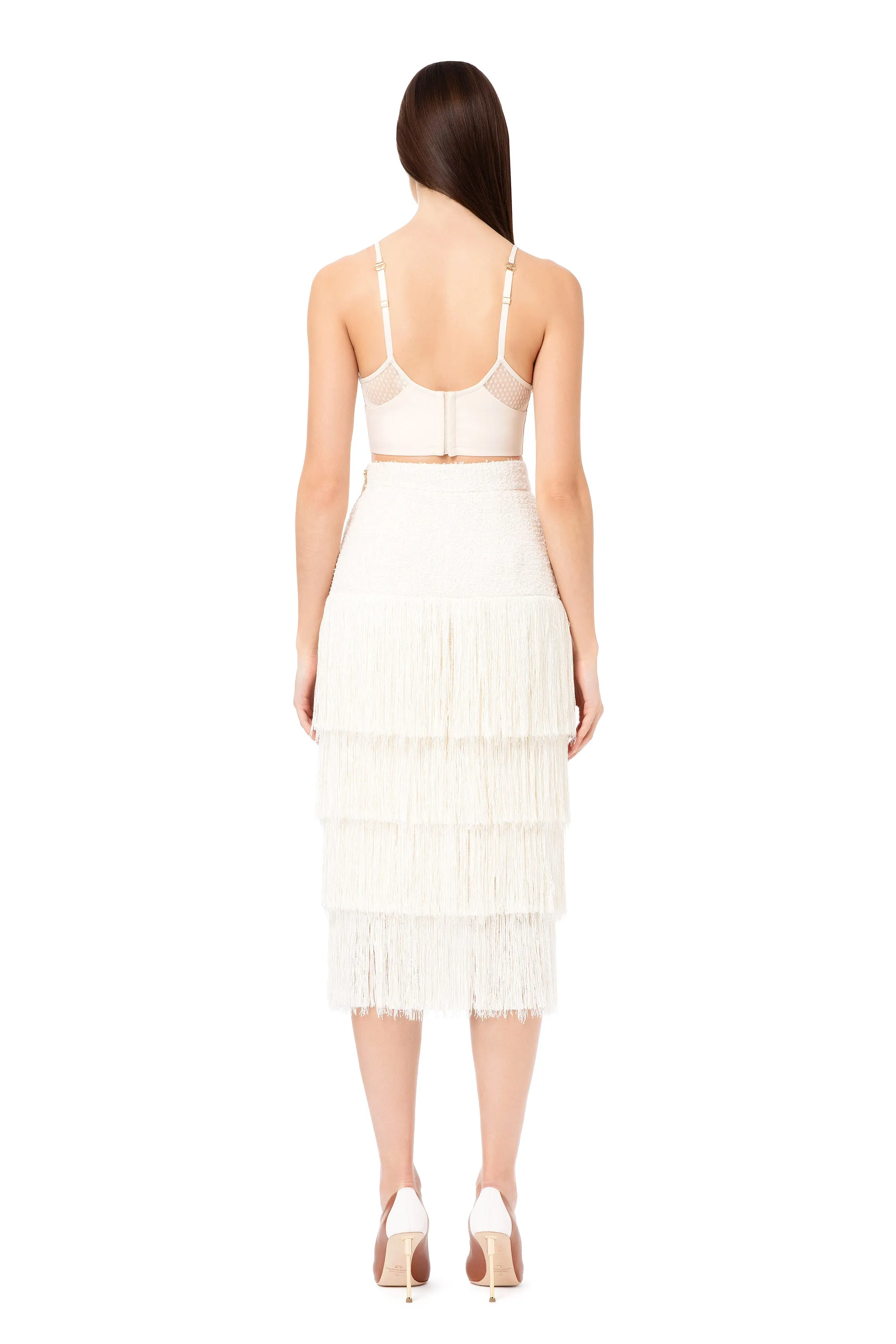 Top a reggiseno in tulle