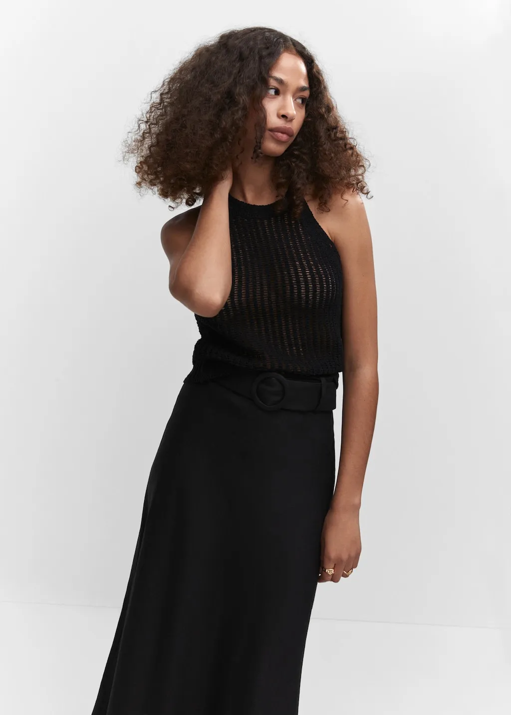 Top maglia collo halter