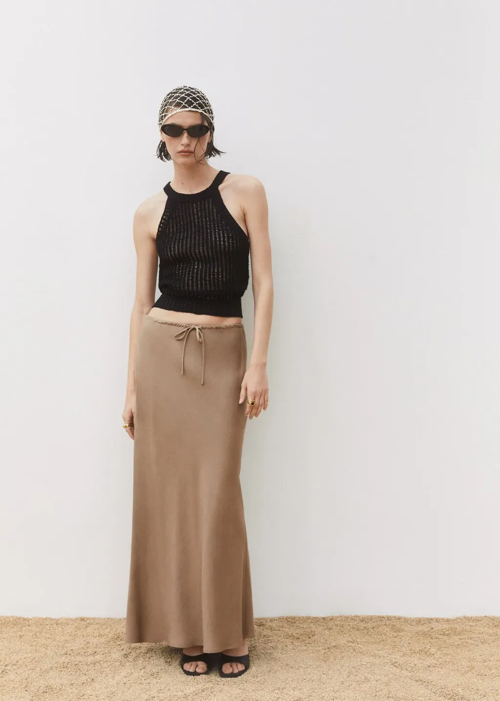 Top maglia collo halter