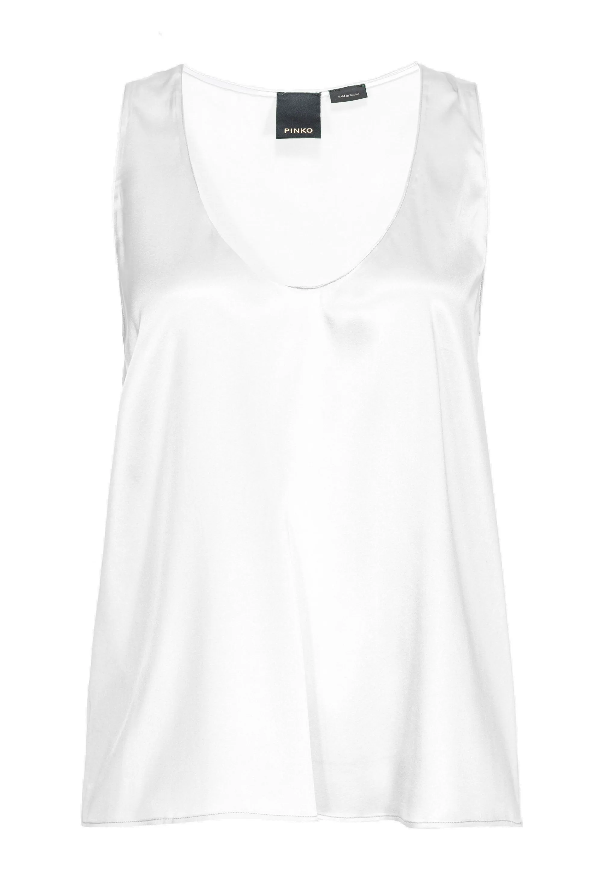 TOP "MARZEMINO" BIANCO IN SATIN STRETCH