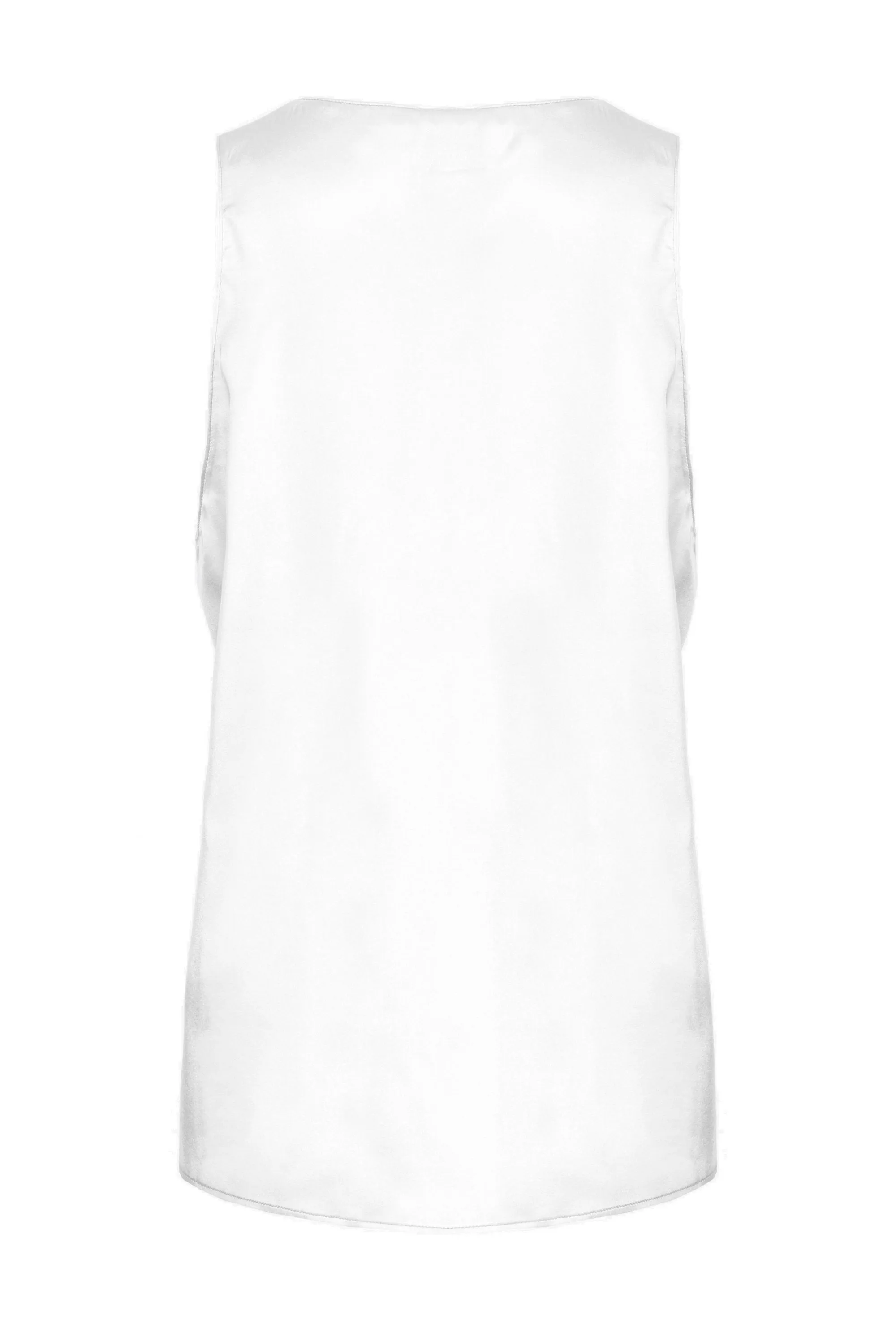 TOP "MARZEMINO" BIANCO IN SATIN STRETCH