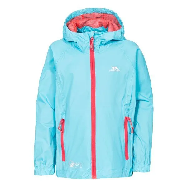 TRESPASS QIKPAC KIDS JACKET Aquatic Giacca impermeabile jr