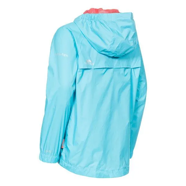TRESPASS QIKPAC KIDS JACKET Aquatic Giacca impermeabile jr