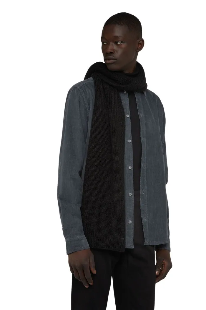 Trussardi sciarpa in misto lana con logo ricamato 57z00275-9y099999