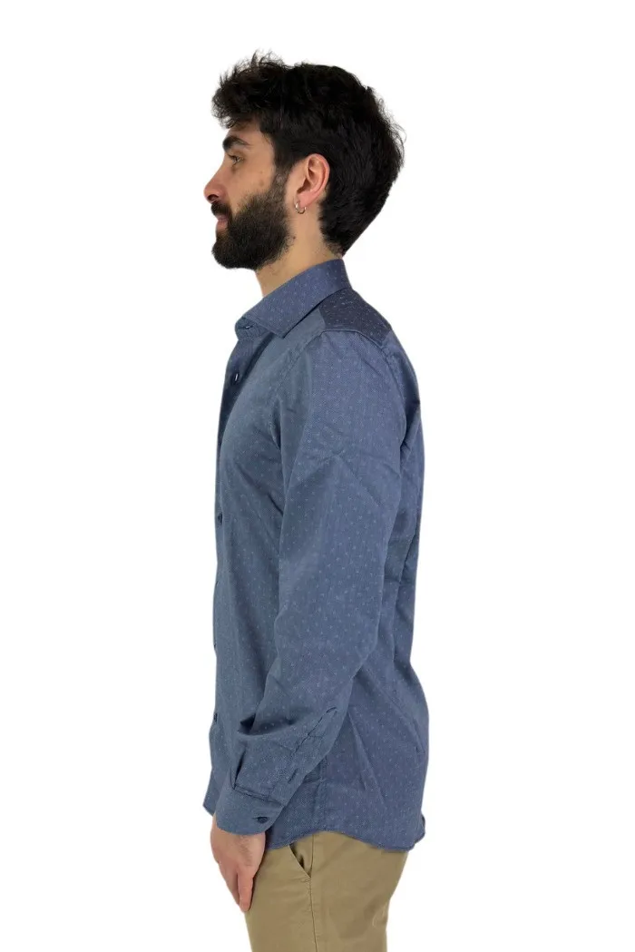 Vipa camicia slim fit a microfantasia Armilia