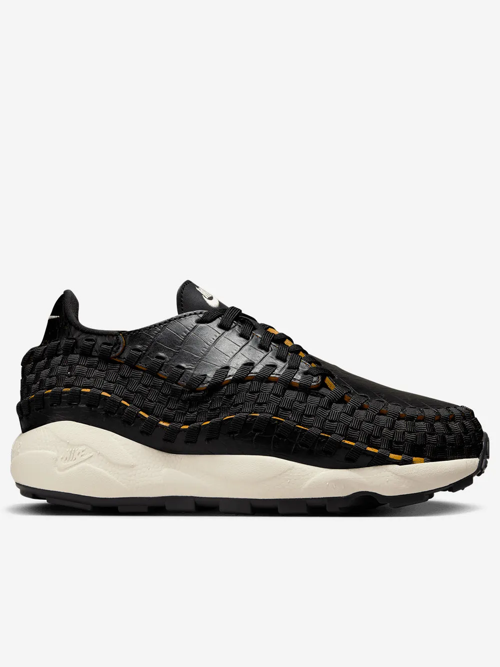 W Air Footscape Woven Black Croc Sneakers