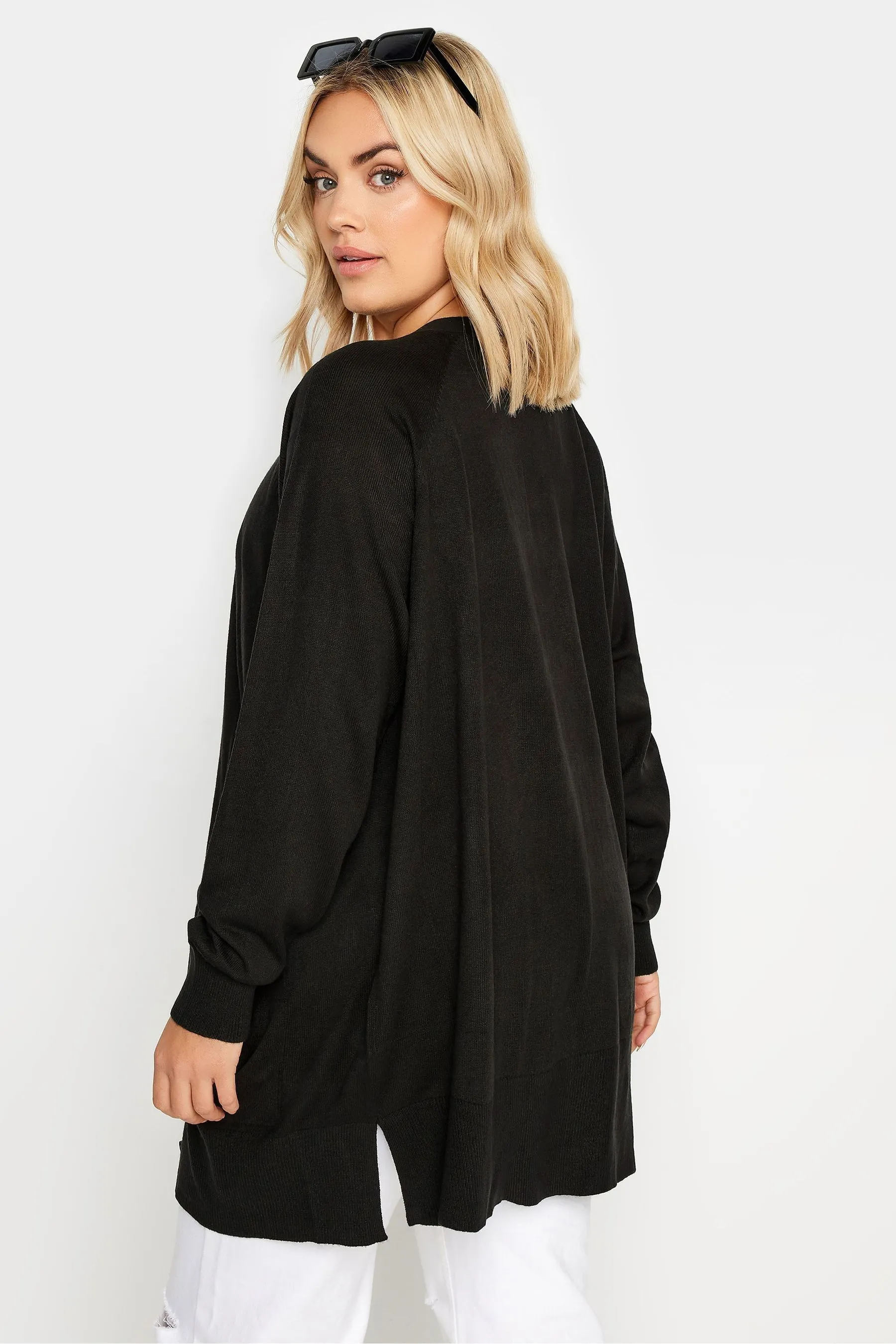 Yours Curve - Cardigan Boyfriend Con bottoni