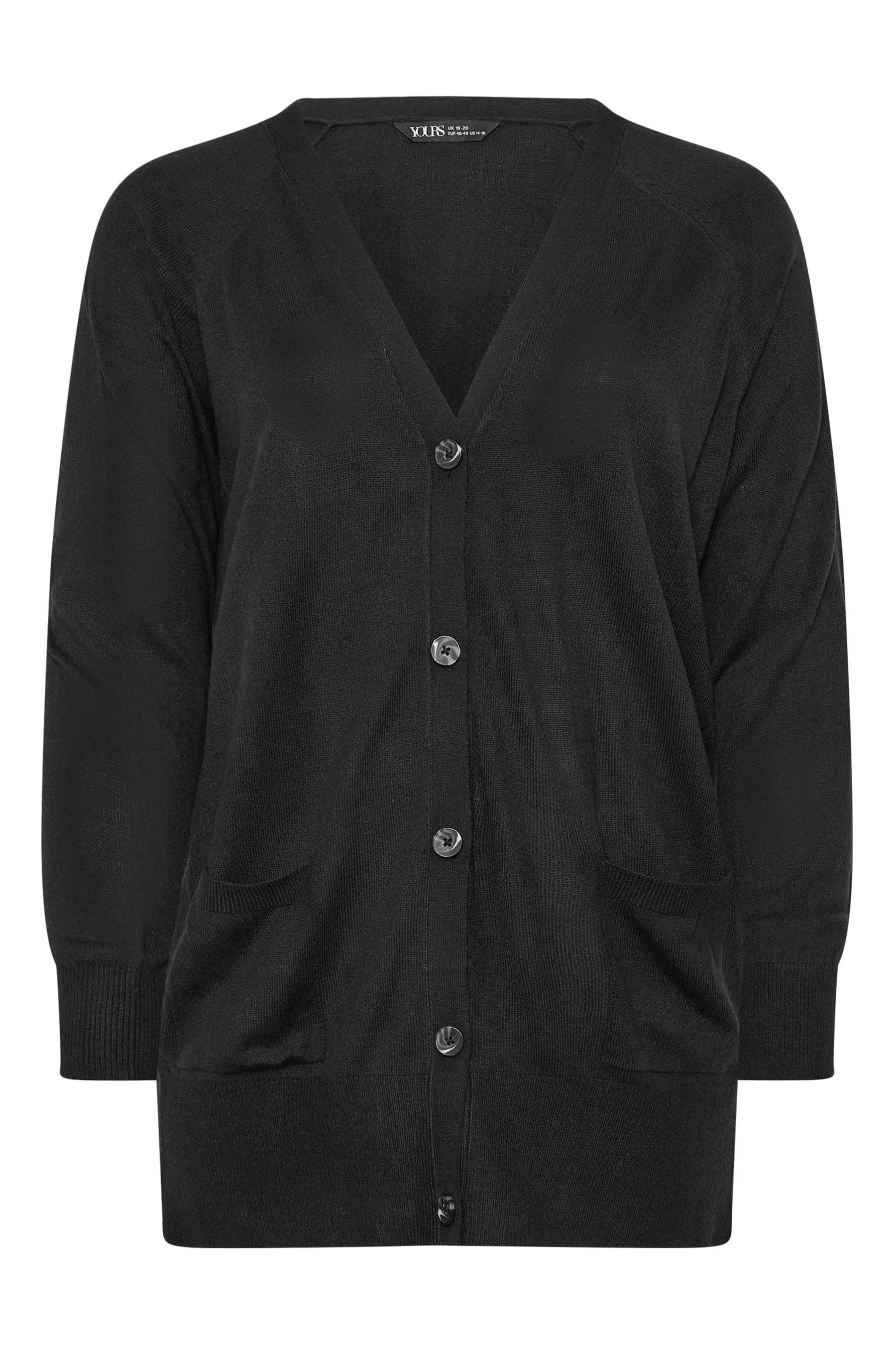 Yours Curve - Cardigan Boyfriend Con bottoni