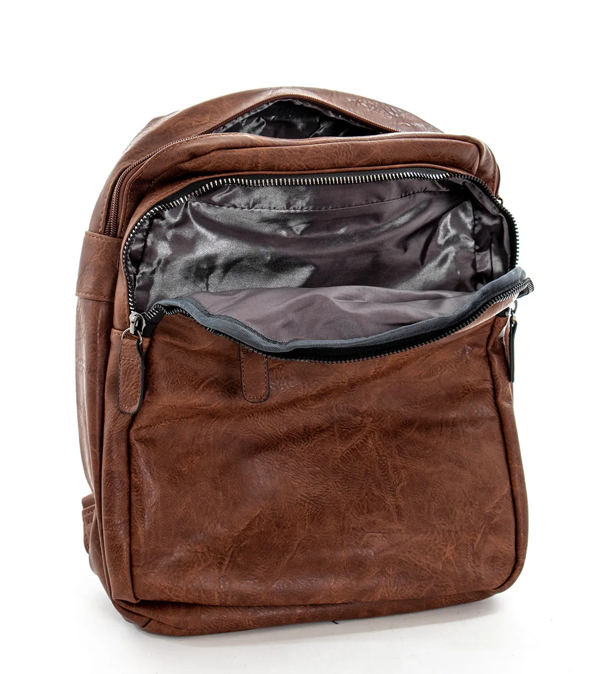 Zaino Zainetto Da Spalla Borsa Uomo Unisex Ecopelle Vintage Cuoio GIOSAL-ZU1037A